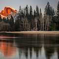 Half Dome Sunset in Winter